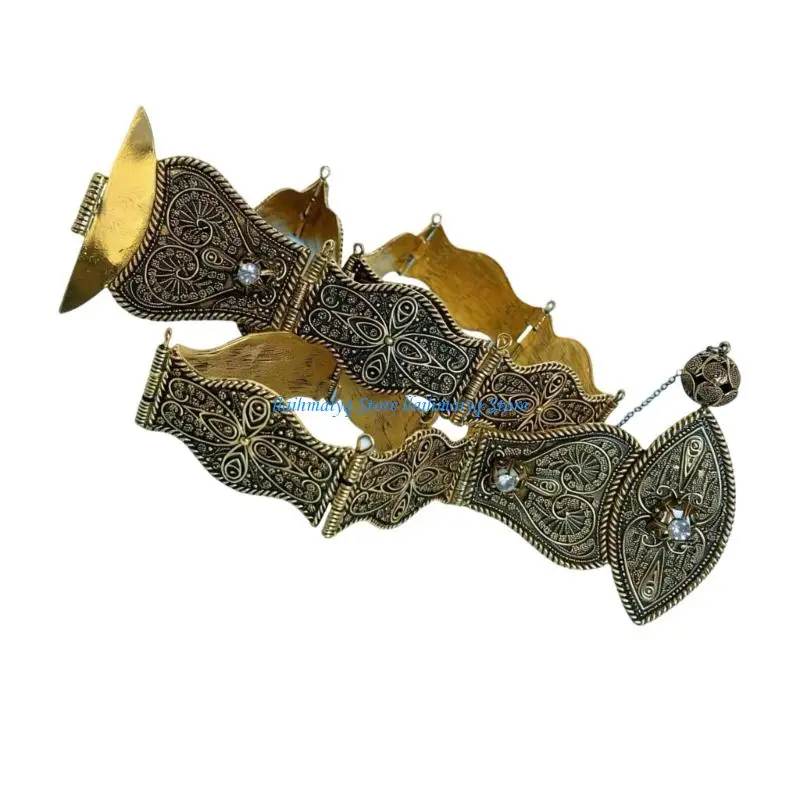 573B Elegant Ethnic Pattern Belt Sturdy Zinc Alloyed Adjustable Length For Most Ages