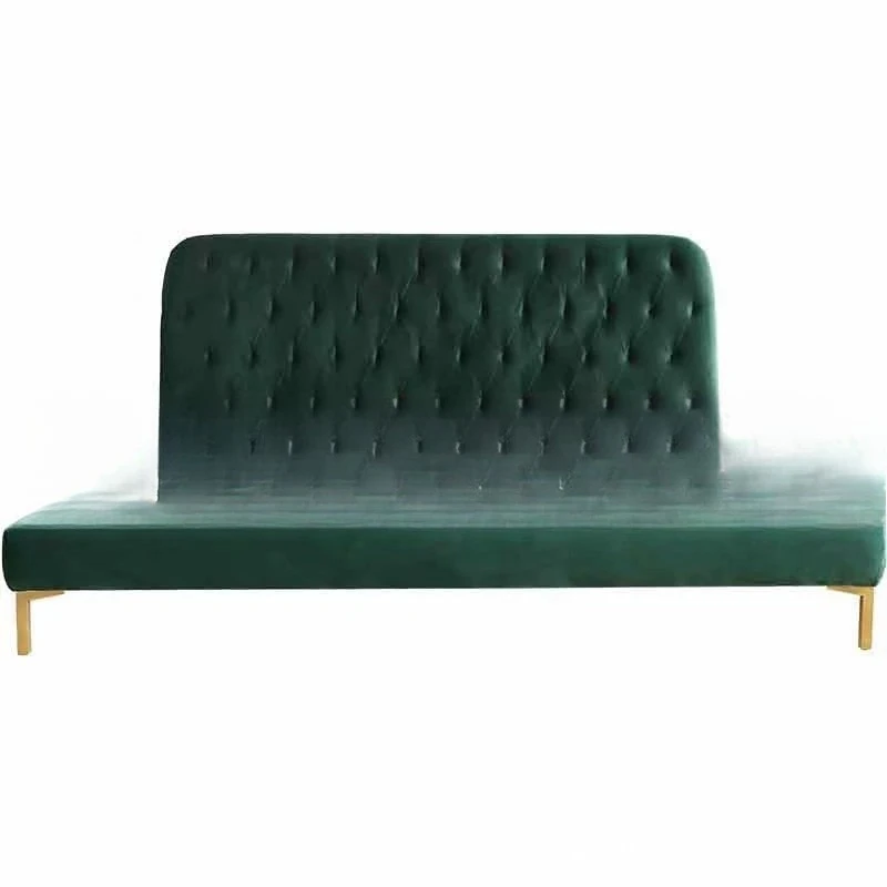 

Simple modern dark green fabric custom furniture bedroom buckle soft bag double fashion wedding