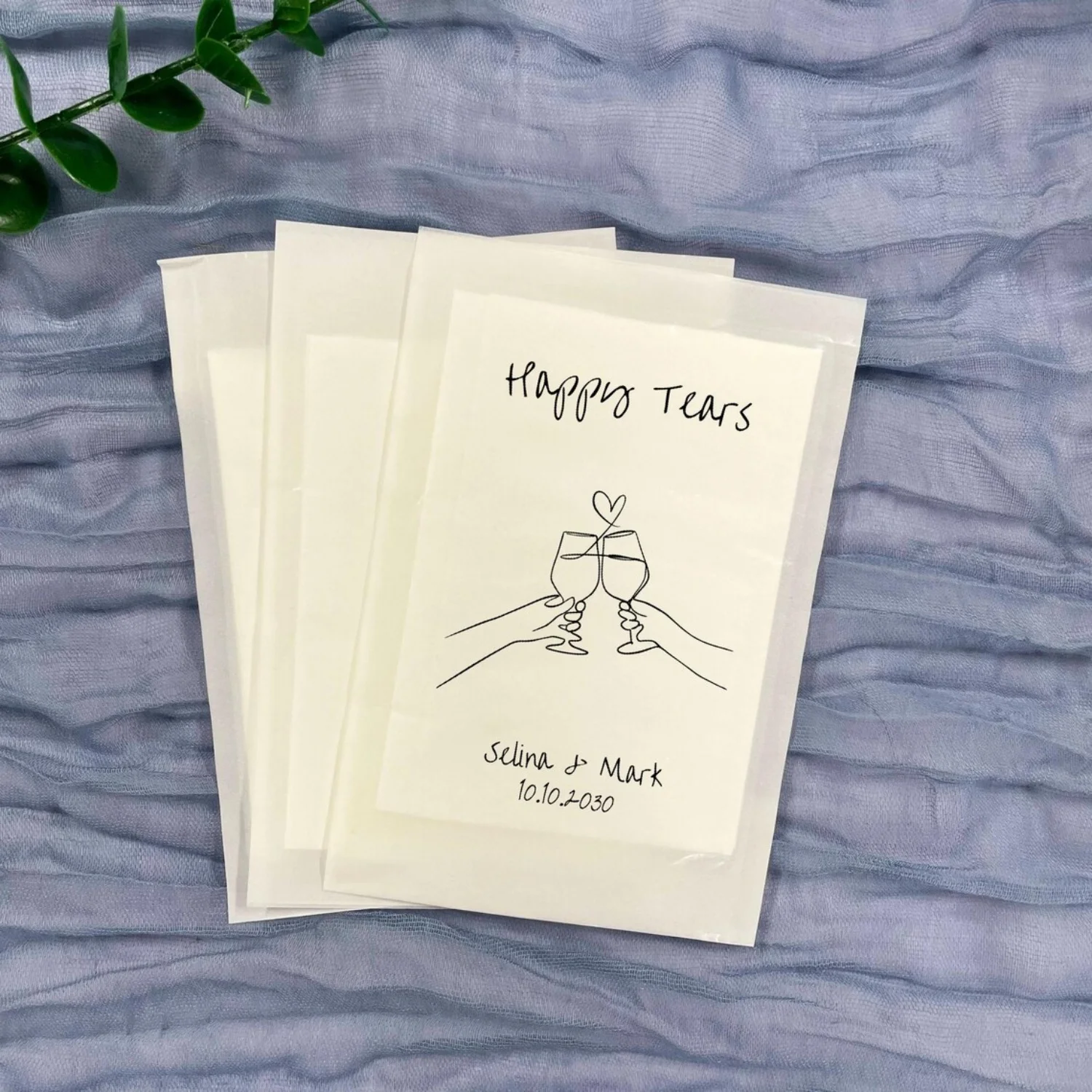 Paquetes de pañuelos de boda para invitados - Paquetes de pañuelos Happy Tears para boda - Boda Kleenex artículos perfectos para bolsas de bienvenida de boda