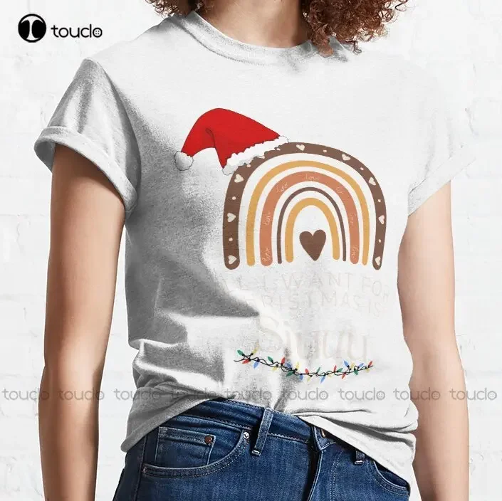 All I Want For Christmas Is Siuuu Classic T-Shirt Teacher Tshirts Funny Art Streetwear Cartoon Tee Xs-5Xl Custom Gift Retro