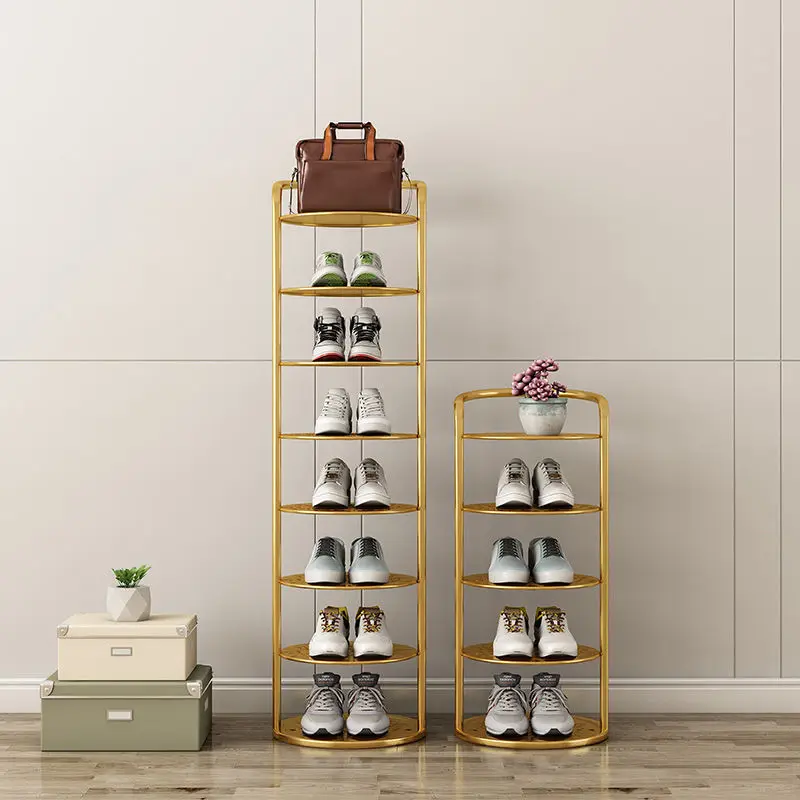 Shoe rack simple doorstep small narrow shoe rack household dormitory multi-layer energy-saving storage iron small shoe rack