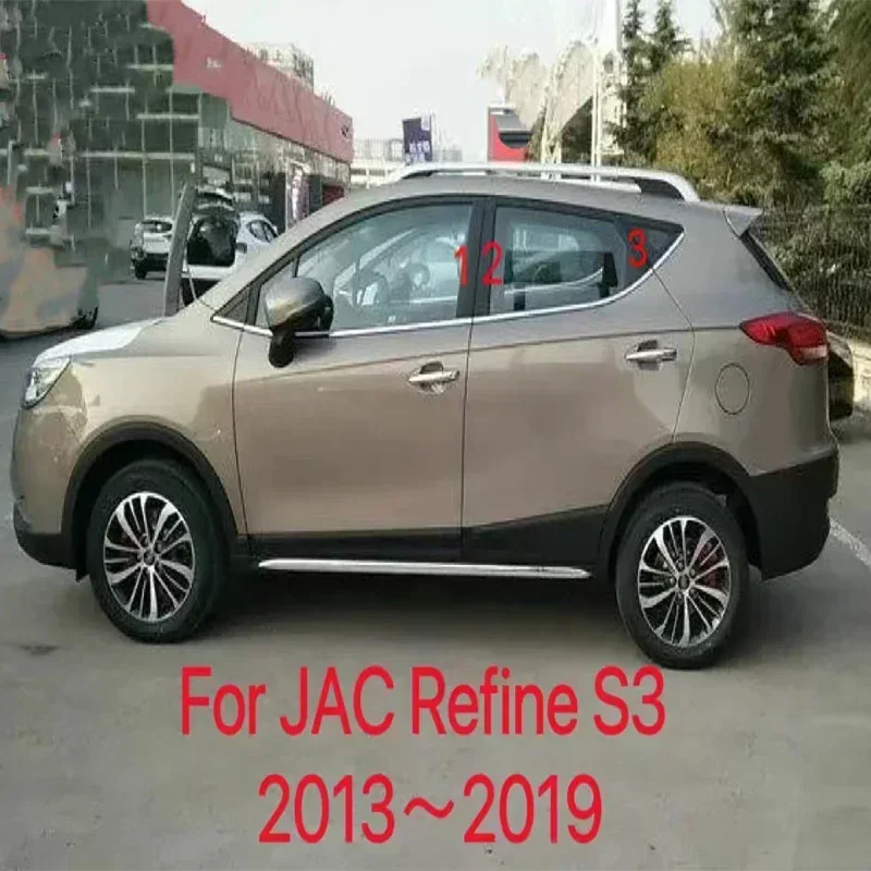 

6Pcs Car Pillar Posts Stickers Moulding Exterior Parts for JAC S2 2015-2019 S3 S4 2013-2018 2019 Auto Window Door Decor Decal