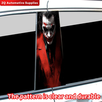 Cool Joker Red Suit Painting Car Pillar Sticker Decal for Auto Styling