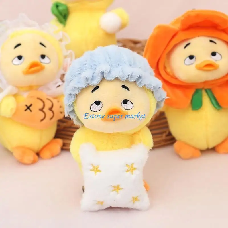 

090B Sad Duck Figure Keychain Gift Carnival Prizes for Students Schoolbag