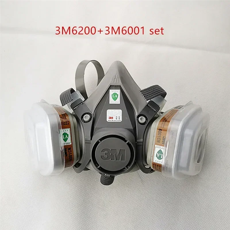 

Original 3M 6200 gas mask 7 Piece Suit Respirator with 3M 6001 Suitable for use Anti-Fog Haze Pesticide Painting Spraying