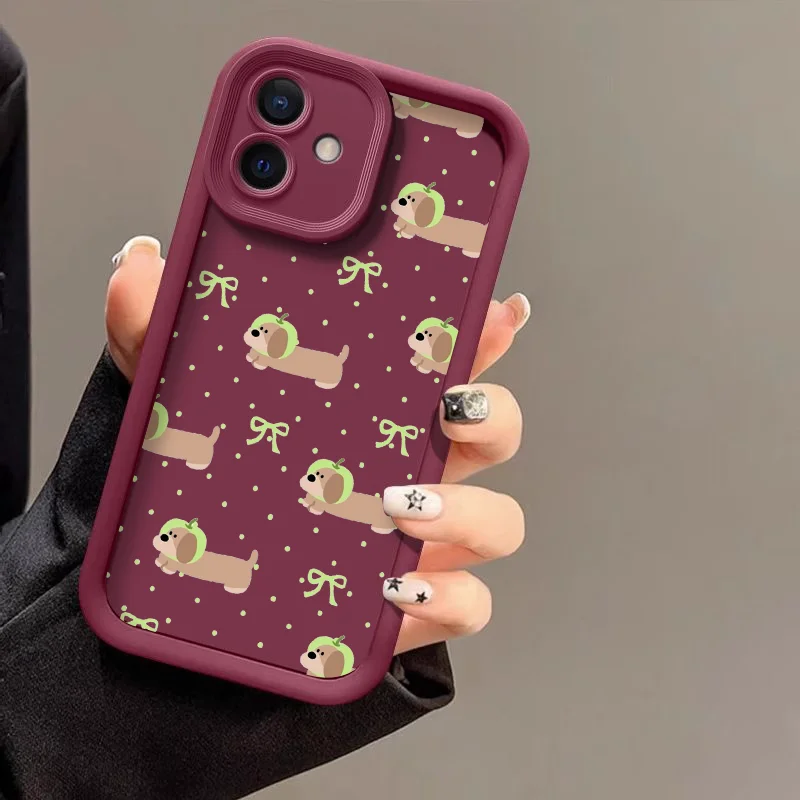 Creative Minimalist Dachshund Dog Printed Phone Case for Xiaomi Redmi Note 14 13 12 11 10 Pro Plus 9 12S 11T 13C 12C Soft Covers view 6