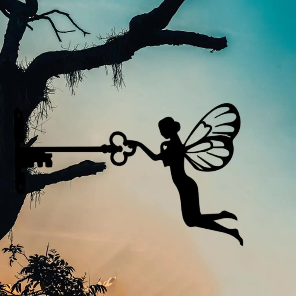 Garden Fairy Metal Silhouette for Garden Outdoor Wall Tree Decoration As Gifts
