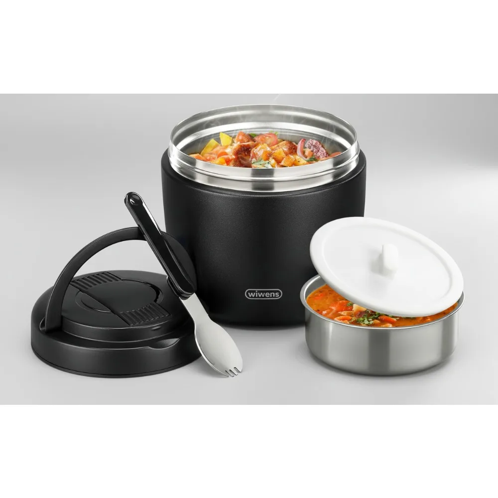 

32OZ Vacuum Insulated Stainless Steel Thermo Food Jar, Leakproof Wide Mouth Bento Box with Spoon for Adults Lunch