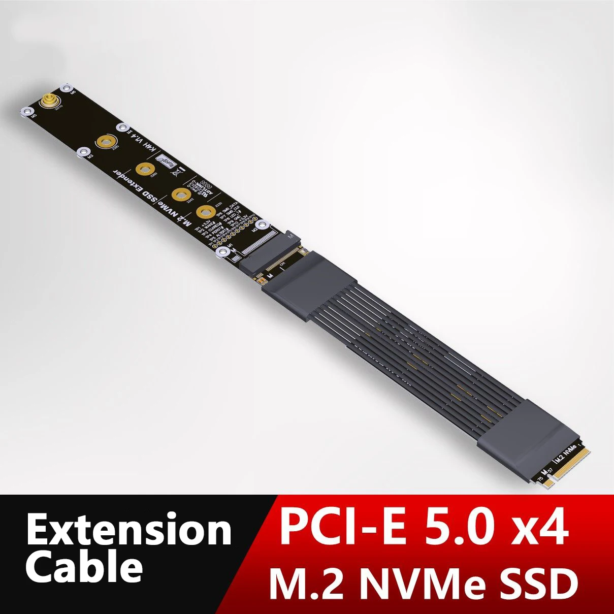 M.2 NVMe SSD Extension Cable Supports 22110 size, Gen5 High-Speed Adapter Cable