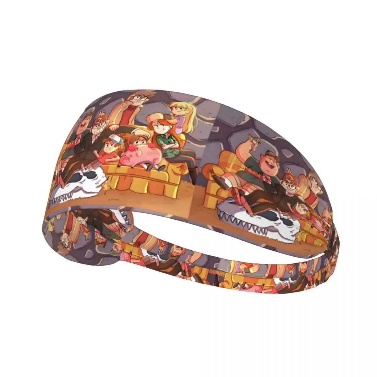 

Cute Gravity Falls Anime Gym Headband for Basketball Non Slip Elastic Cartoon Comedy TV Series Moisture Wicking Sweatband