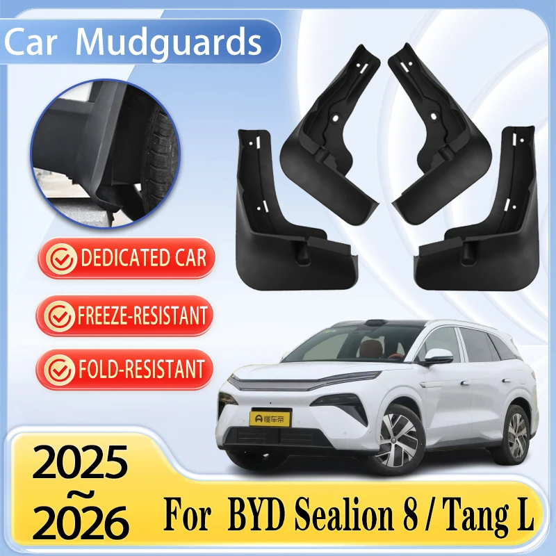 

4PCS Car Mudguards For BYD Sealion 8 Accessories Tang L 2025 2026 Auto Mud Guard Flaps Splas Splash Guard Fender Car Accessories