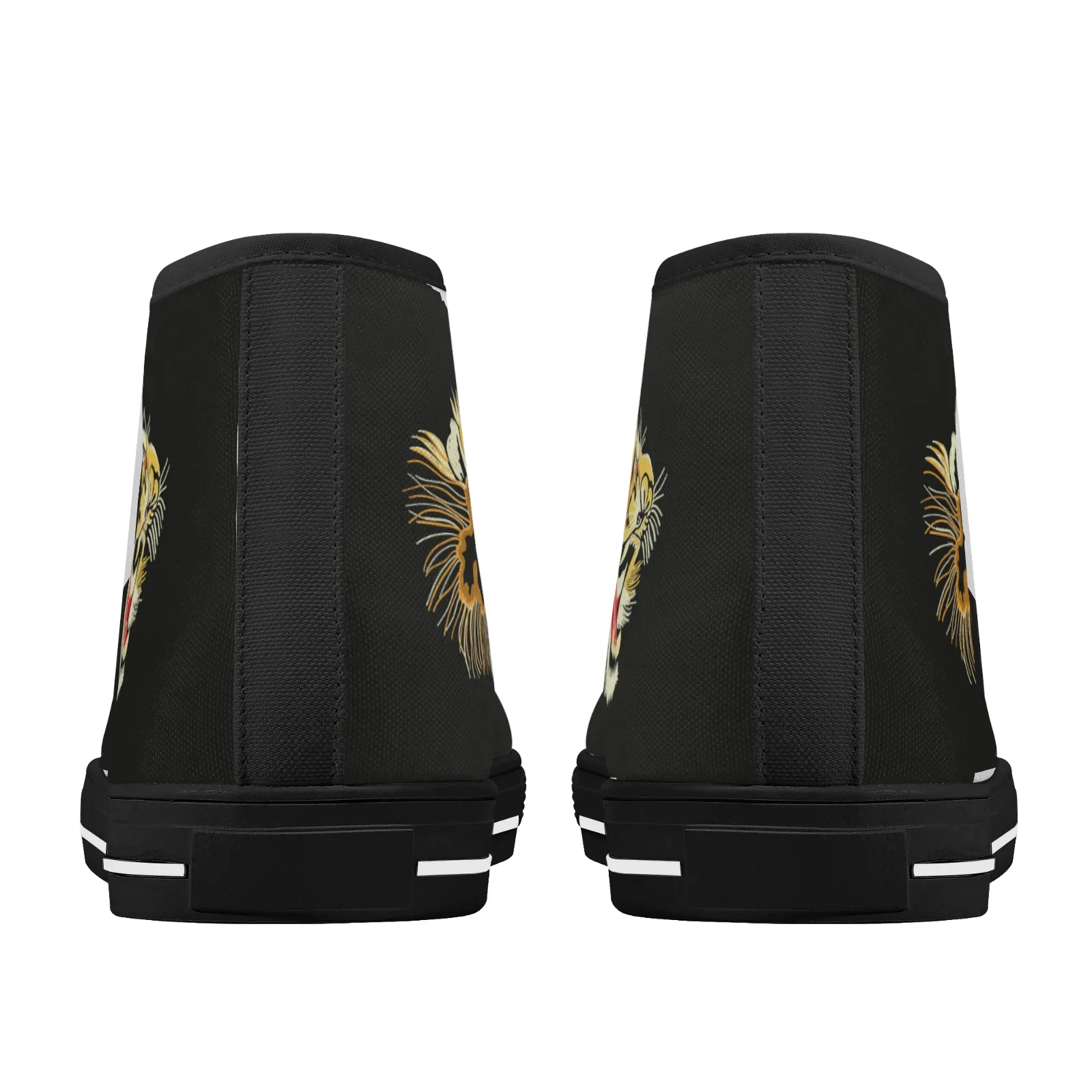 Tiger Graphic Men's Classic High Top Canvas Shoes Women Vulcanized Shoes Teenage Flats Walking Sneakers High Quality Footwears view 5