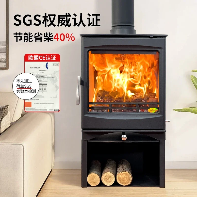 

Real Fire Fireplace Wood Burning Cast Iron Firewood Heating Furnace Household Large View Fire Fireplace Rural