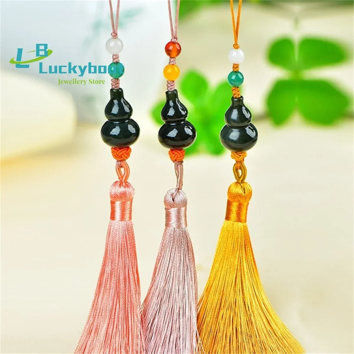 Natural Hotan Jade Bag Hanging Gourd  and Good Fortune Pendant Simple Personality Fashion Versatile Men and Women