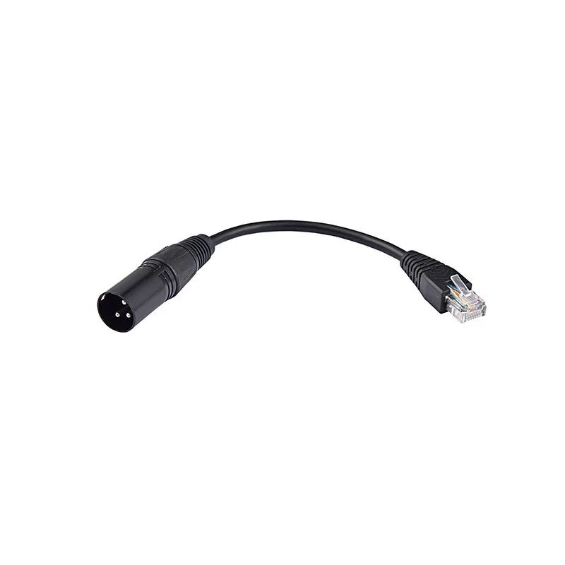 

Three Core XLR Male To Ethernet Port Plug DMX512 XLR To Crystal Head XLR To RJ45 Male Ethernet Cable