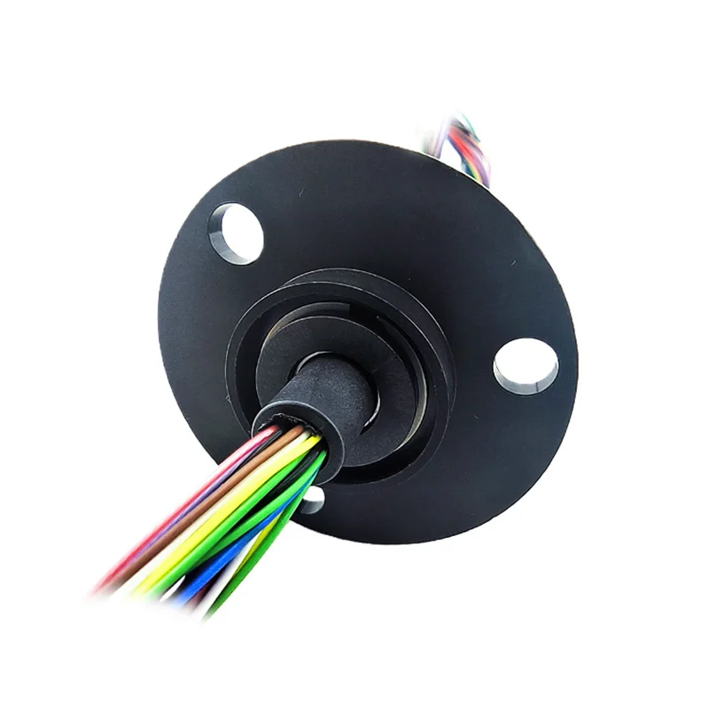 Low-Power Miniature Cap-Type Slip Ring 22mm Outer Diameter Compact Conductive Slip Ring 36-Channel Rotating Wire Collector Ring