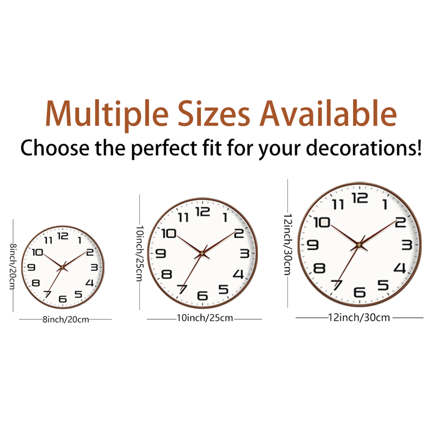 Classic Round Wall Clock Large Clear Readability Numerals Home Office Living Room Decor Offering Elegant Vintage Clock