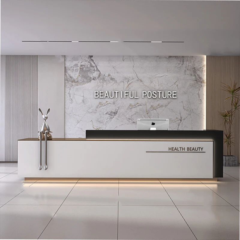 

Standing Reception Office Table Register Advisory Lobby Luxury Table Commercial Bureaux Comptoir De Caisse Boutique Furniture