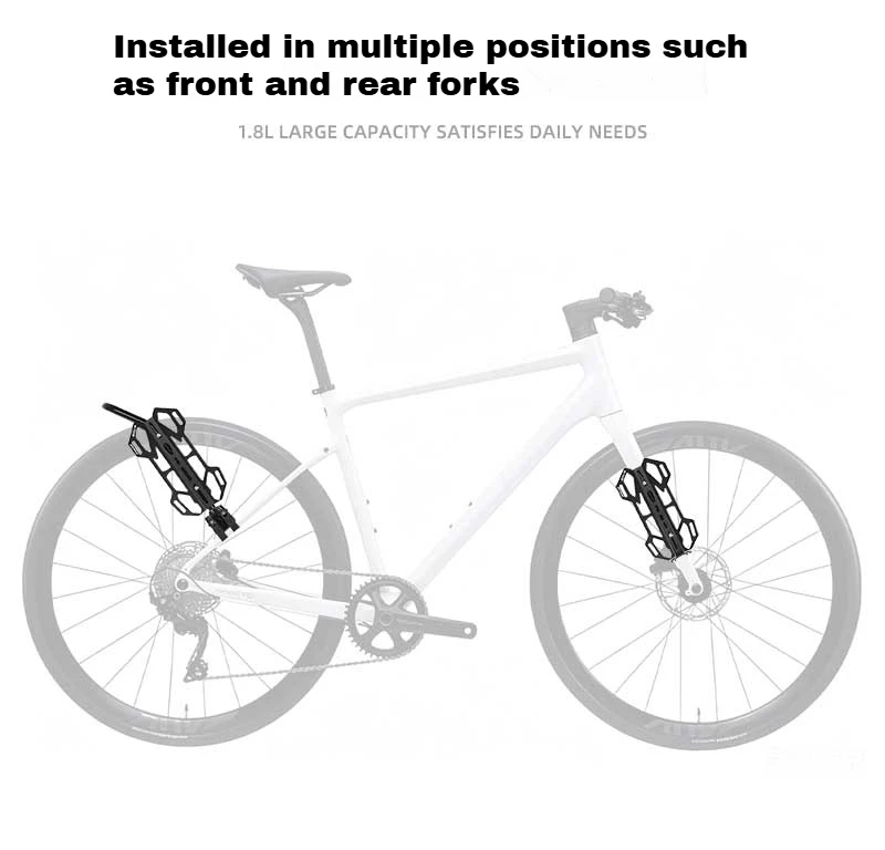 ENLEE leichter Gabelhalter aus Aluminiumlegierung, hochbelastbarer 20KG Lastenträger, Taschen- und Flaschenhalter, geeignet für Fahrradverpackungen. – Detail 7