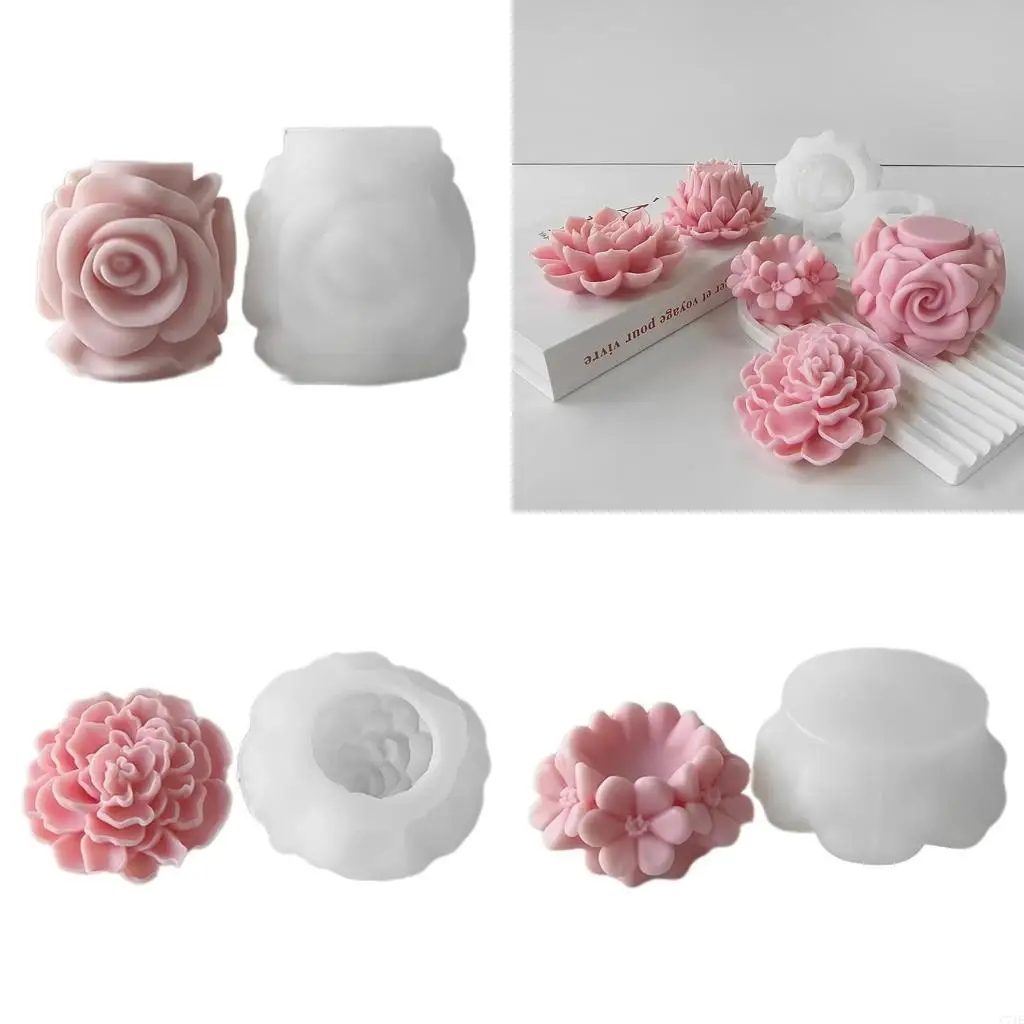 Flower Shaped Mould Silicone Scented Mold 3D Mould Home Decorations Mold Jewelry Making Tool