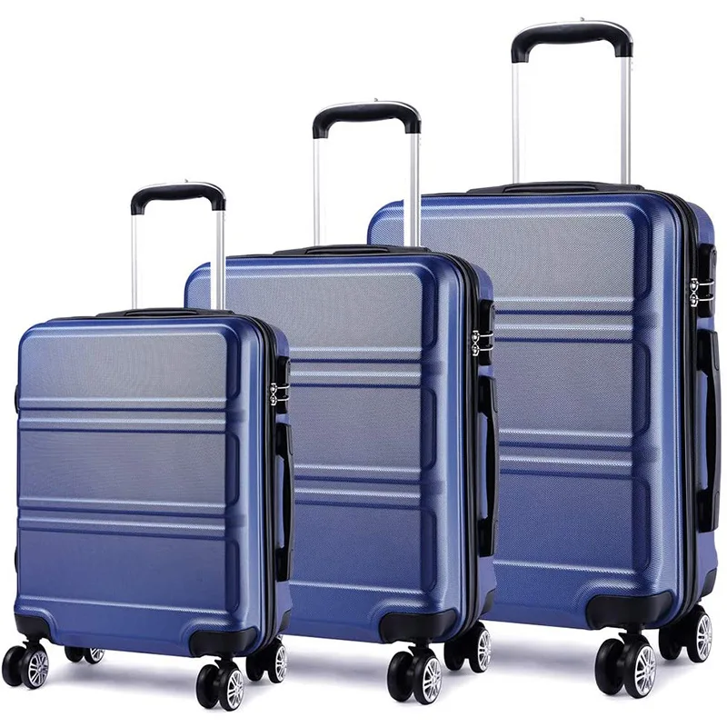 Set di valigie da 3 pezzi con ruota girevole Trolley giapponese Casual valigia da 20/24/28 pollici valigia in ABS