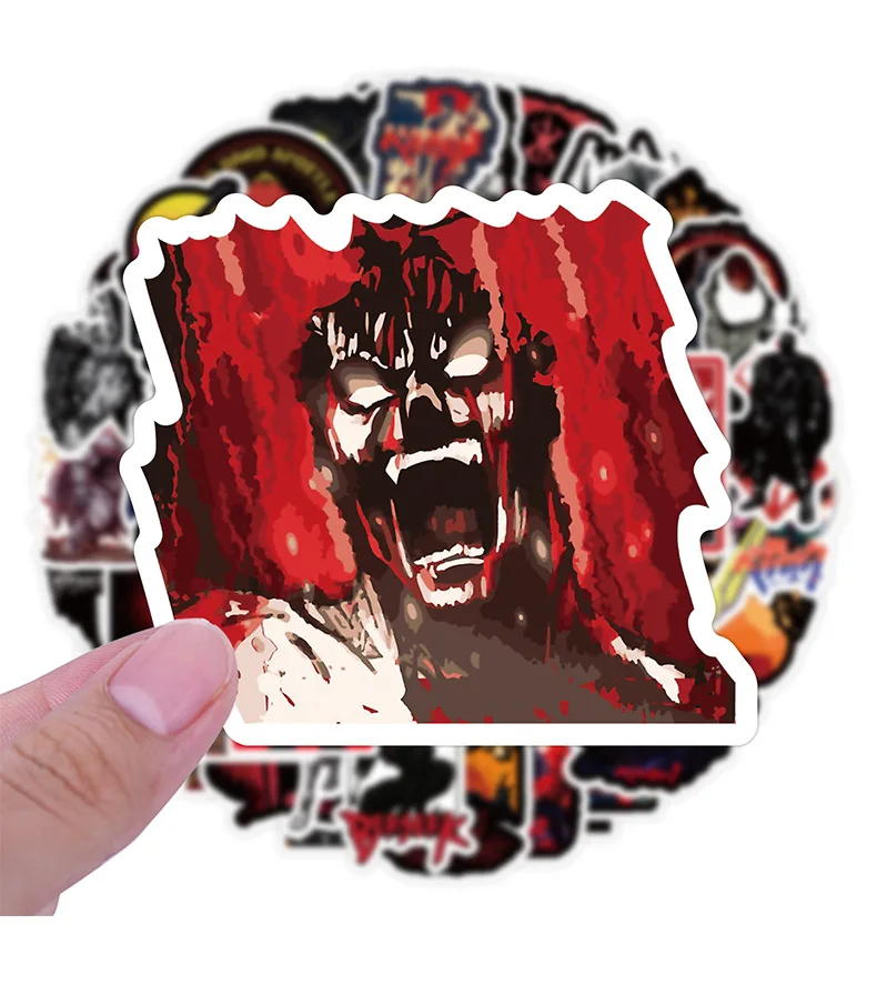100PCS Comics Berserk Stickers Guts Griffith  Aesthetic Berserk Decals for Laptop Phone Scrapbook Luggage Decorative Sticker view 3