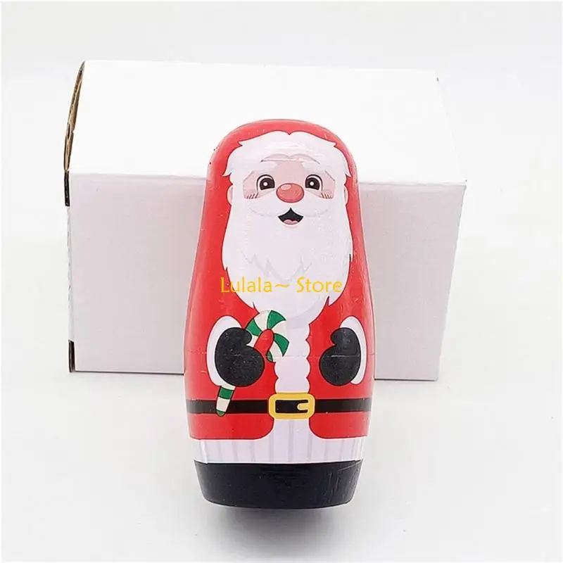 Y4QA دمى ماتريوشكا الروسية 5 قطع مجموعة حرفية لعرض الدمى المزخرفة