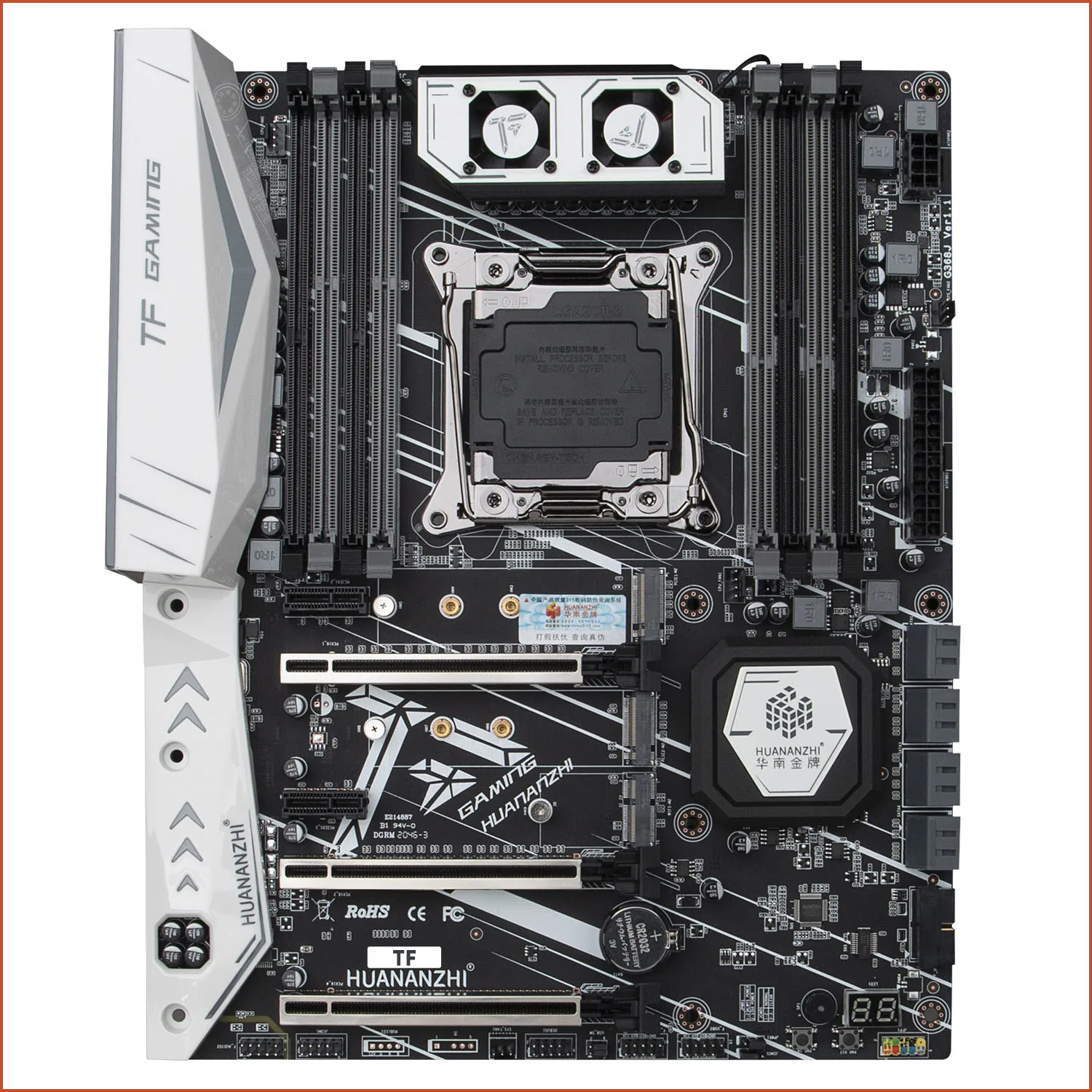 Imagem -05 - Base de Placa-mãe tf Lga 20113 Xeon X99 Intel e5 2673 v3 4x16g Ddr3 Recc Nvme Sata Huananzhi-x99