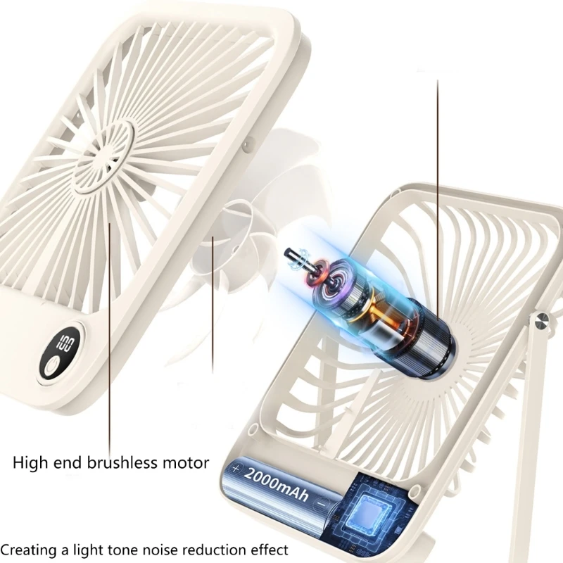 مروحة مكتب بلاستيكية خارجية مع وظيفة علاج بالروائح العطرية ، مروحة طاولة معلقة ، مثالية للمنزل والمكتب