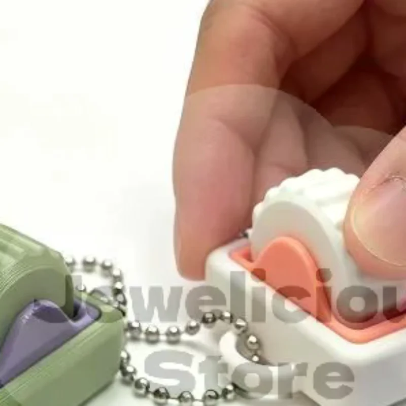 Gear Roller Fidget Keychain, Silent Stress Relief Toy, Color Block Fidget Button, EDC Pocket Toy For Office & Travel