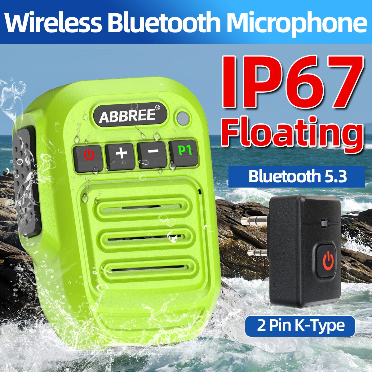 Altavoz Bluetooth ABBREE resistente al agua para walkie-talkie - imagen 5