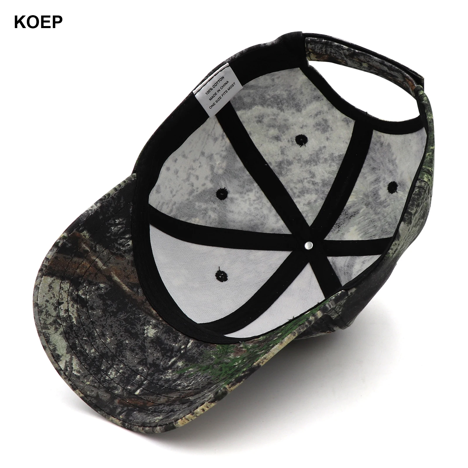 KOEP New Outdoor Fishing Caps Jungle Oak Tree Camouflage Baseball Cap Hunting Hat Cotton Dad Snapback Hats Bulrush Leaves KBMO7