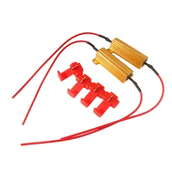 Wirewound Resistor 25W 8ohm 50W 6ohm LED Decoder Load Resistors for Car Fix LED Bulb Fast Flash Turn Signal Blink Error Code