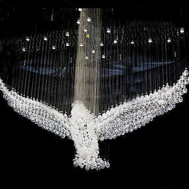 

New Eagles Luxury Design Living Room LED Lights Crystal Lamp Crystal Chandelier Modern Lighting Luster L100*W55*H80cm 110 v-220v