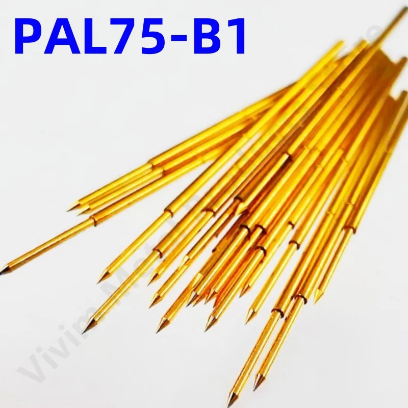 20/100PCS PAL75-B1 Spring Test Probe PAL75-B Test Pin Test Tool 33.35mm Dia 1.02mm Needle Tip Dia 0.74mm Pogo Pin PL75-B PL75-B1