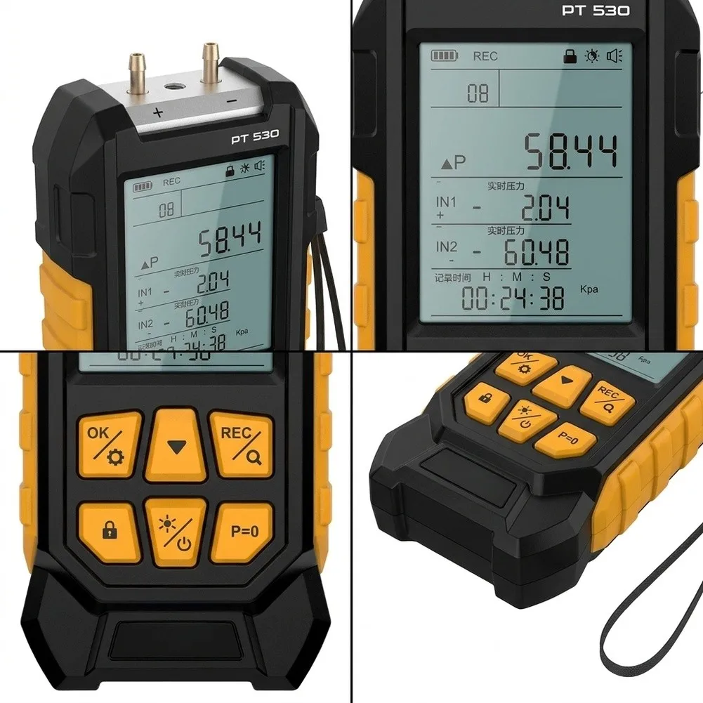 PT530 Digital Pressure Gauge for Negative Differential and Pressure Applications with 11 Unit Conversion Capability