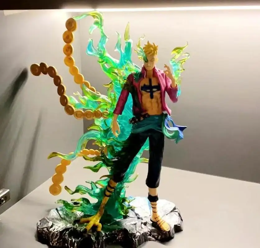 One Piece 33cm Marco Anime Figures Immortal Birds Figurine Pvc Gk Statue Doll Room Ornaments Collection Model Toys Birthday Gift