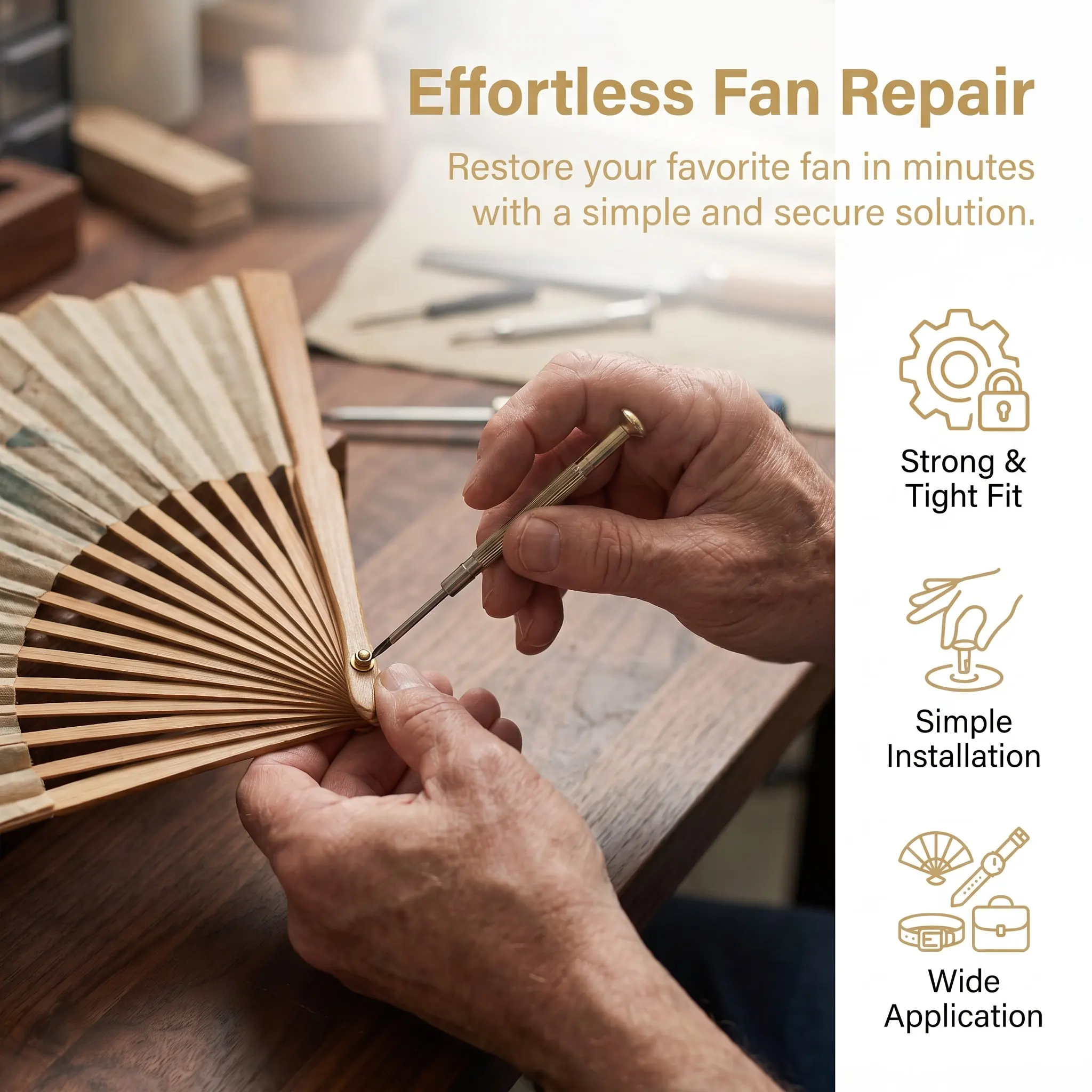10 Sets Fan Nail Whistle Accessories Hand Held Fans Shaft Rivets Folding Axle Axel Repair Kit Replacement Nuts