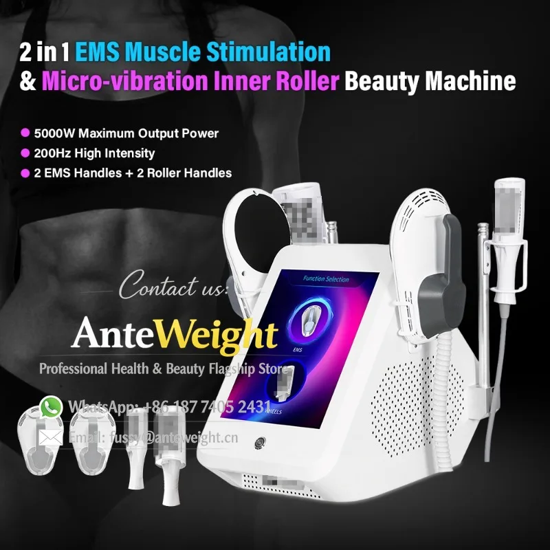 Professional 2 in 1 EMS Sculpting Machine Muscle Stimulator with Inner Ball Roller