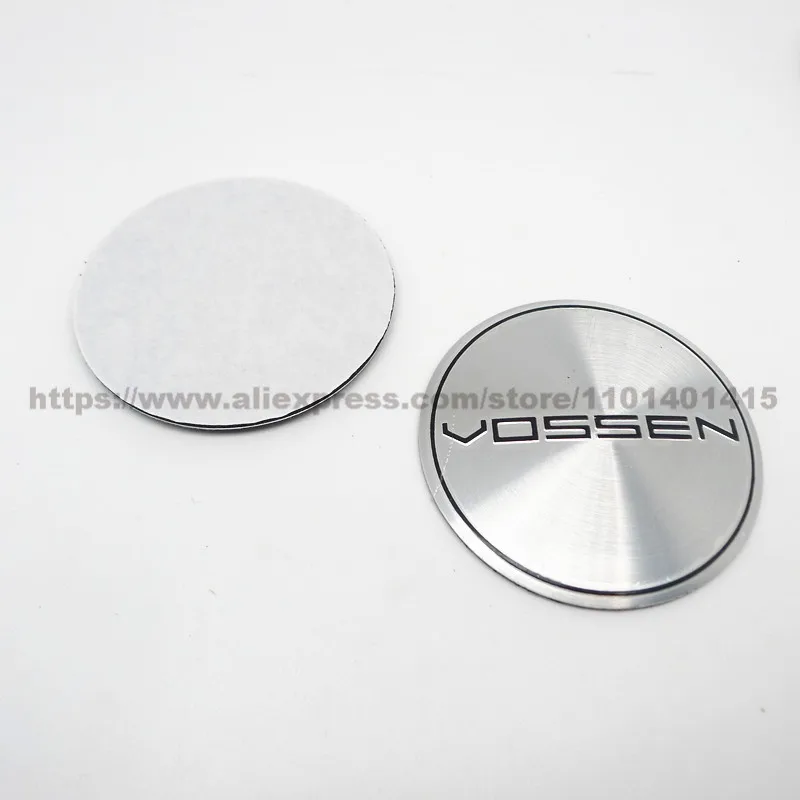 Vossen-Tapa de rueda 4pca, 45mm, 50mm, 56mm, 60mm, 65mm, pegatina, emblema, insignia, pegatina de llanta de coche