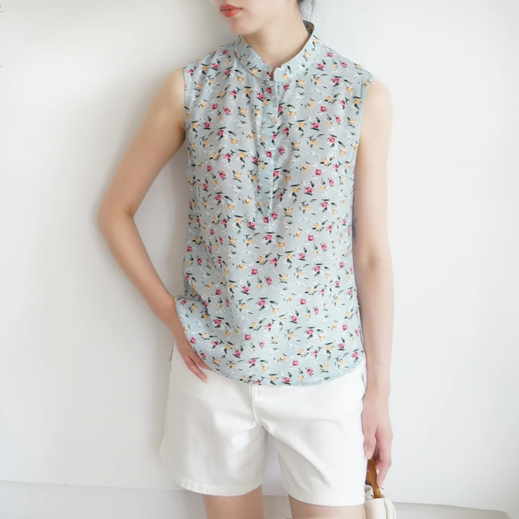 

Silk Chinese Sle Vest Stand Collar f Open Summer Outdoor Wear Svel Women's Special Offer BX29 Floral Print Commute...