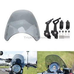 Motorcycle Windshield Windscreen Wind Deflector 41mm Front Fork Wind Splitter For Triumph Bonneville Bobber 1200 Speedmaster 17+