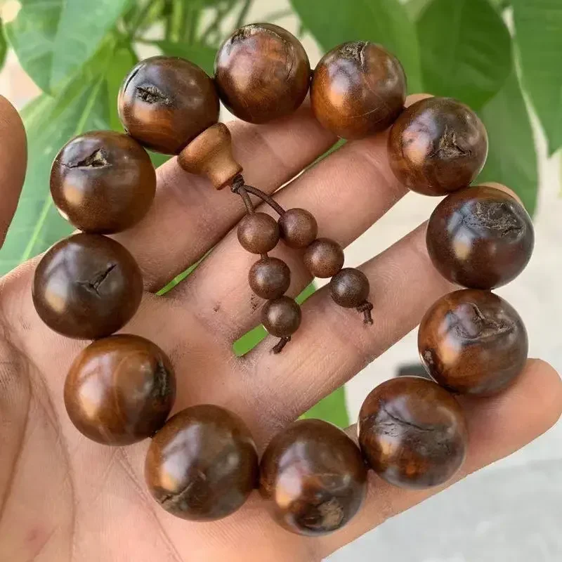 

Thunder Wood Strike Date Wooden Buddha Beads 20mm Bracelet Rosary Men and Women Amusement Article Bracelet Lucky Beads