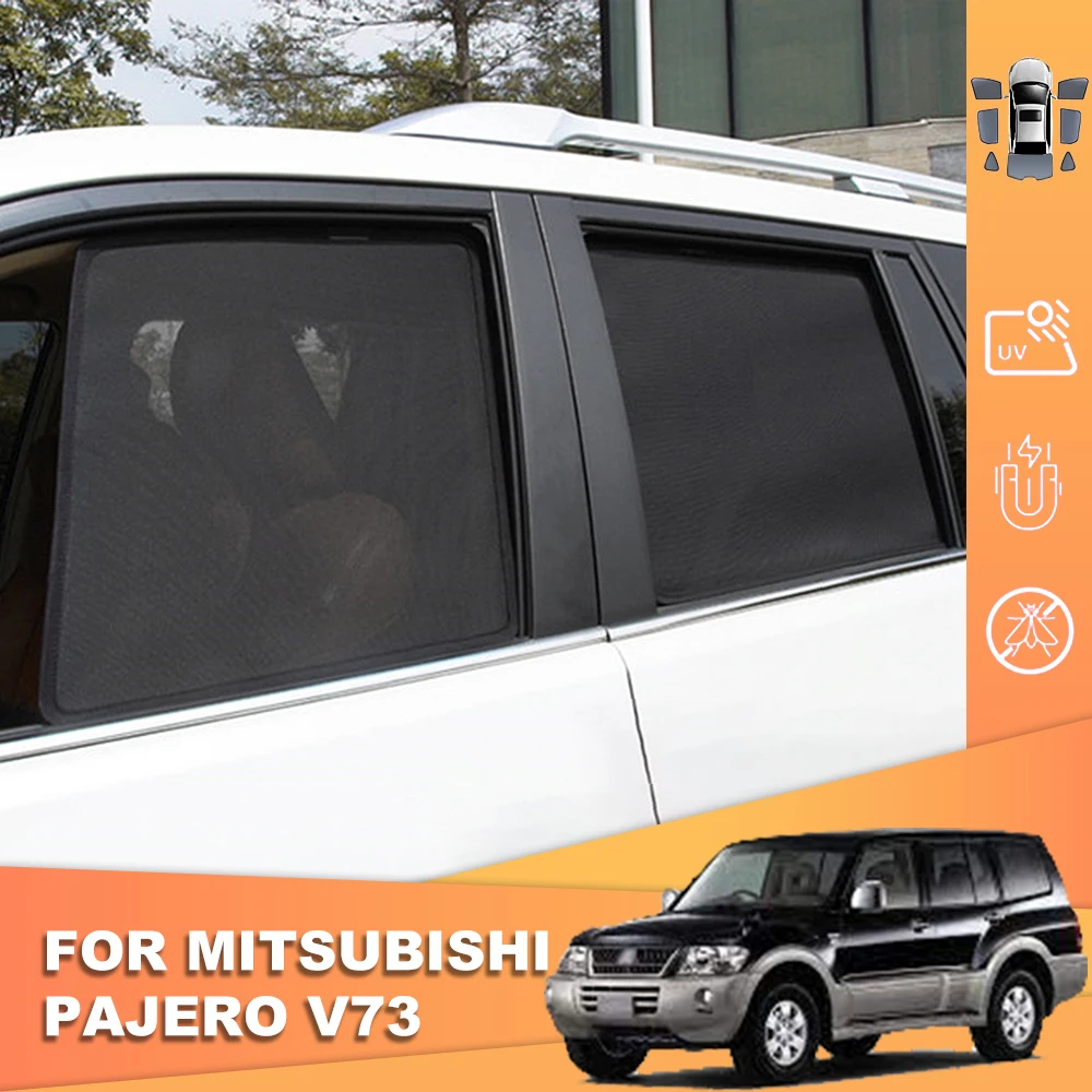 

For Mitsubishi Pajero III V73 SHOGUN MONTERO 2000-2006 Magnetic Car Sunshade Front Windshield Mesh Curtain Rear Window Sun Shade