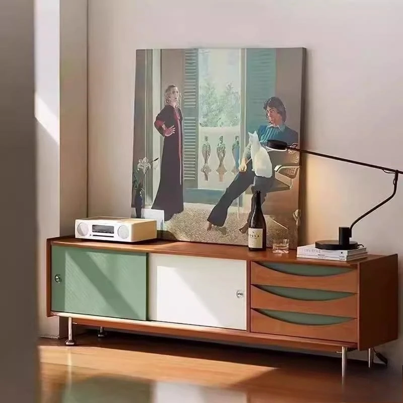 

TV cabinets, solid wood storage cabinets, small apartment storage cabinets, Nordic simple living room sideboard furniture