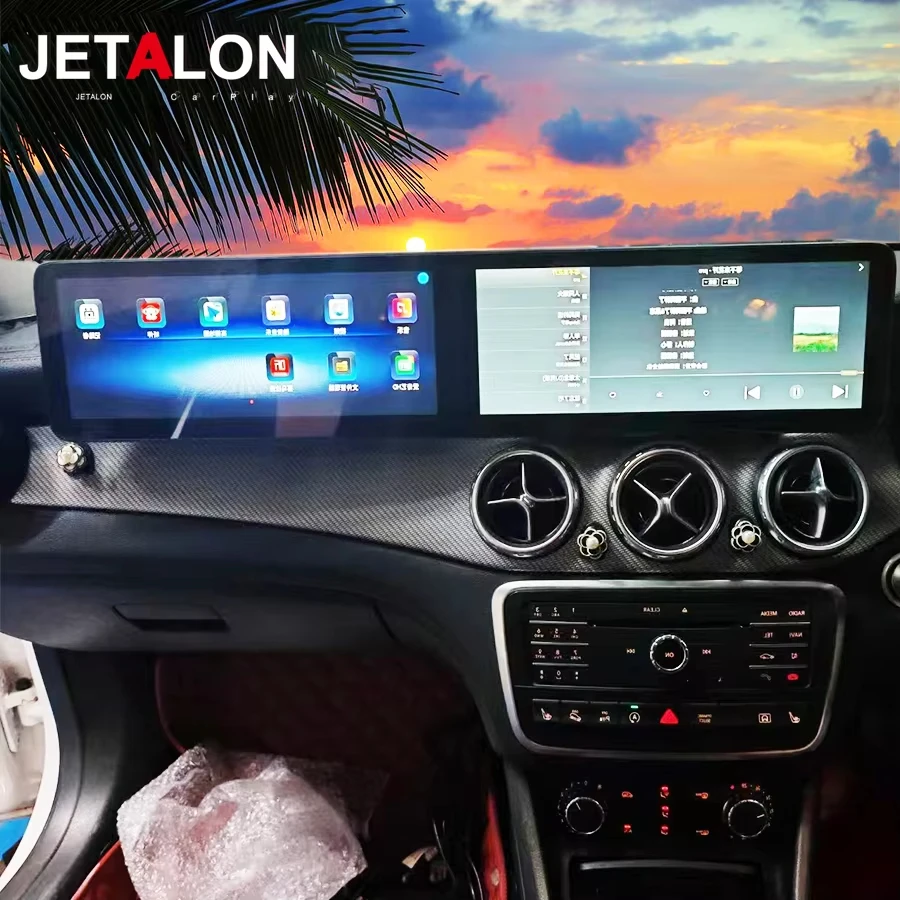 RHD 24.6inch Screen For Mercedes Benz A Class CLA GLA NTG 2015-2019 Android System Carplay Car Radio GPS Navigation BT Stereo 4G