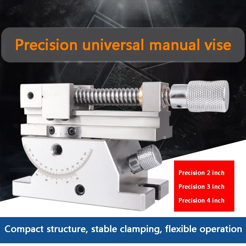 

Vise Universal Precision Flat-nose Pliers 360 DegreeRotation Adjustable Angle Vise Sinusoidal Tilting Grinder Tool Steel CH