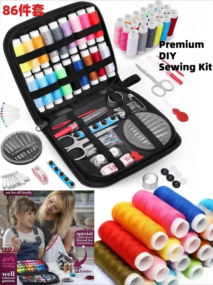 

2025 New Premium DIY Sewing Kit for Hand Quilting Includes Embroidery Thread Needles and Sewing Tools in Storage Boxes