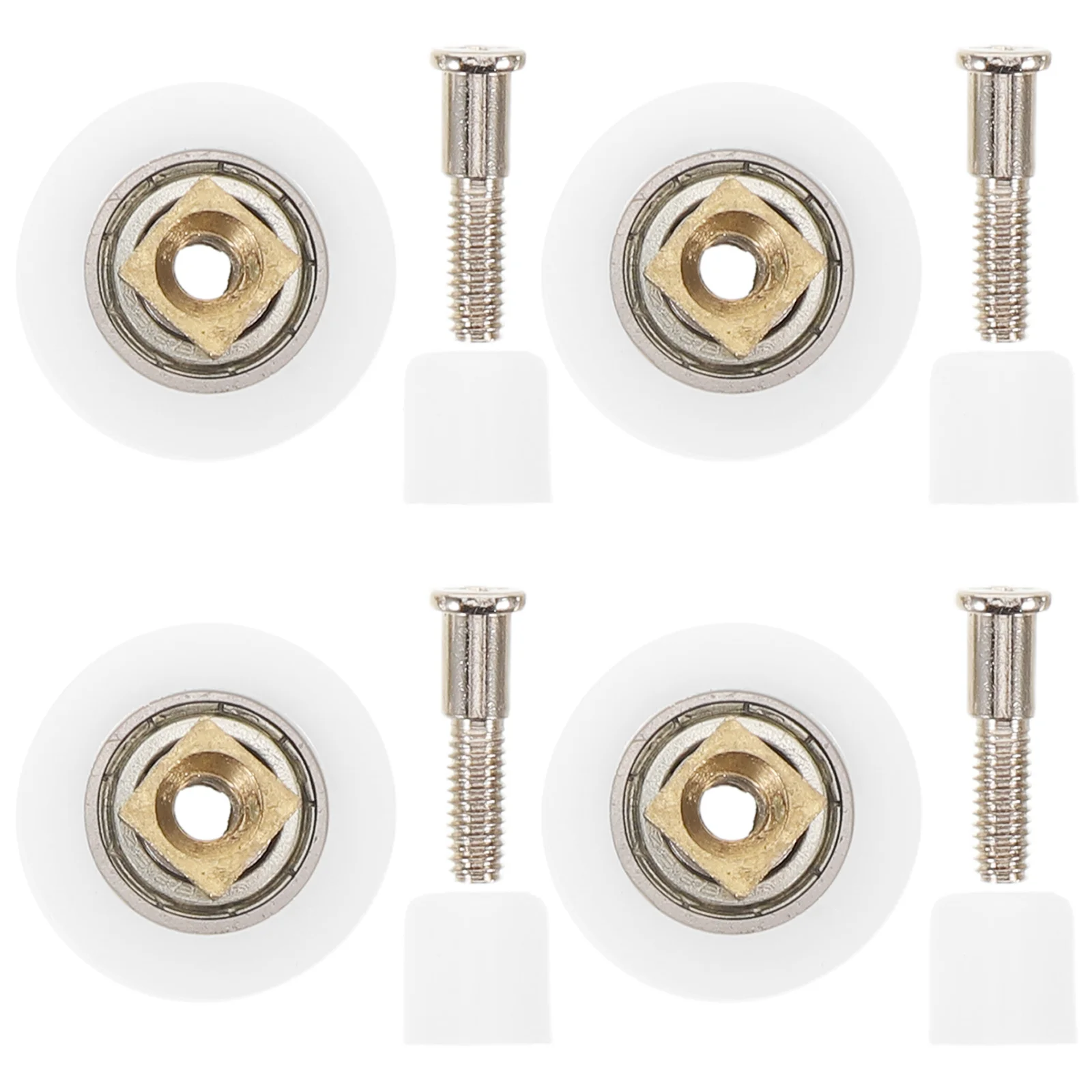 

4Pcs Shower Door Rollers Glass Sliding Door Wheels Replacement Kit Smooth Quiet Sliding Bathroom Accessories Shower Roller Wheel