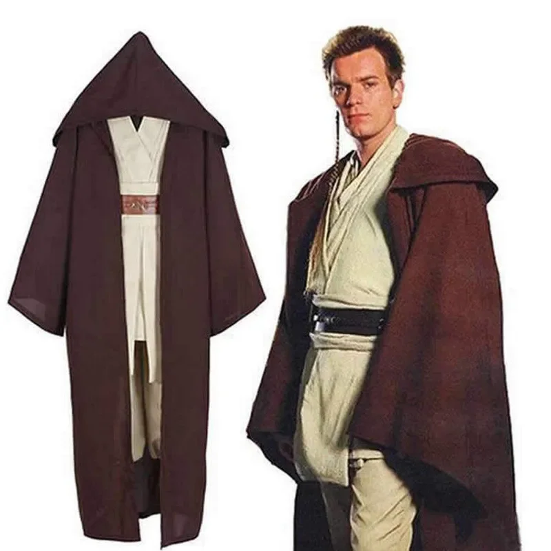 Cos Gift Anakin Skywalker Jedi Warrior Cosplay Costume Darth Vader Cloak Adult Hooded Men's Robe Cloak Gladiator Garment